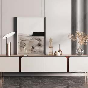 现代电视柜3D模型下载